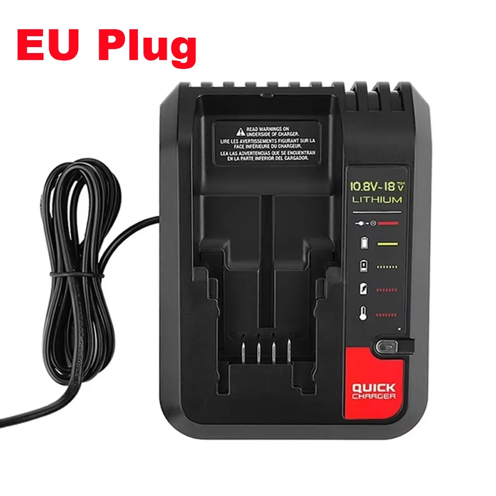 2A Lithium Battery Charger Fast Charge For Black And Decker Stanley Model LBXR20 LBXR20B ASL186K ASL188K 18V Tools 10.8-18V