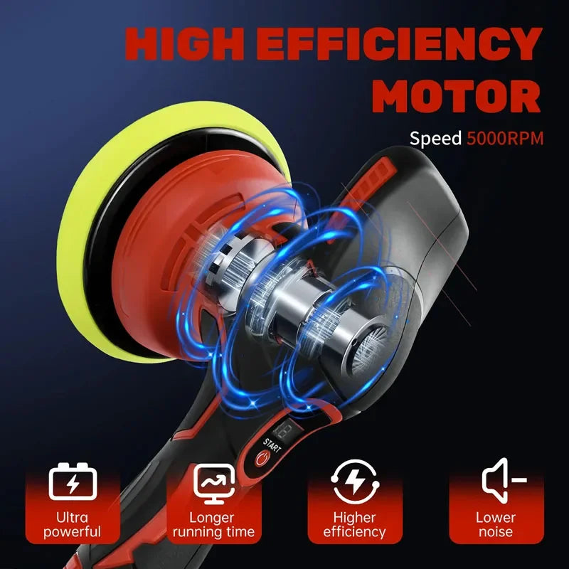 Fit for Milwaukee 18V Battery Cordless Car Polisher 8 Gears 