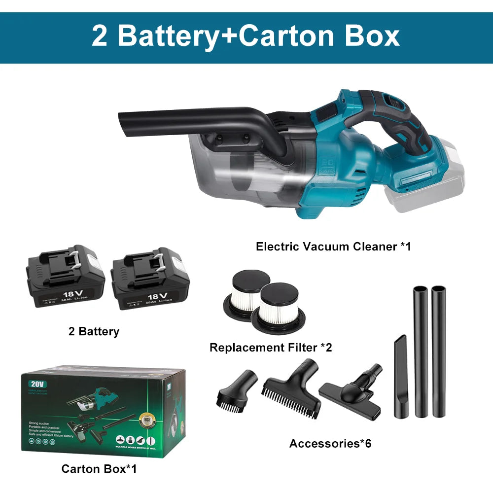 Electric Vacuum Cleaner Handheld Cordless Vacuum Home Car Dual Use Portable High Power Cleaning Tool for Makita 18V Battery