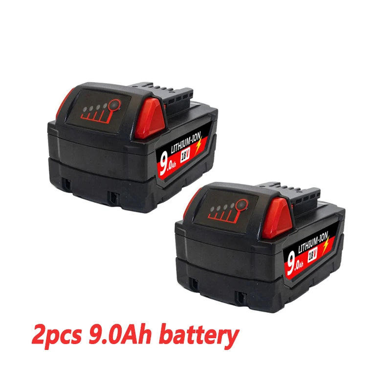 For Milwaukee M18 Power Tool Battery Charger BR XC 18V 6000mAh M18B5 48-11-1860 Built-in 18650 Battery 6000mAH/12000mAH