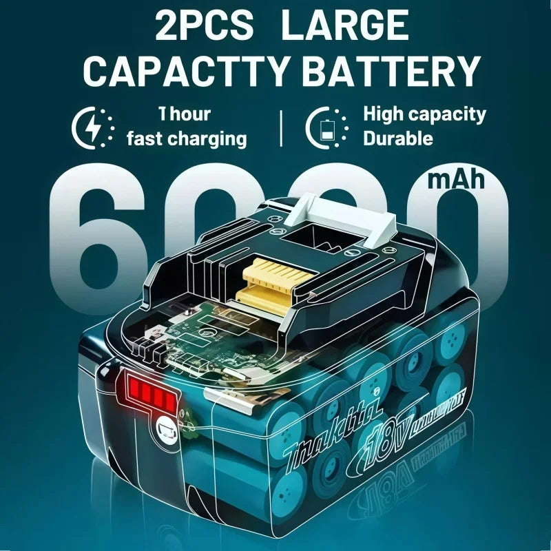 6Ah 100% Original Makita 18V Battery BL1860B Rechargeable Li
