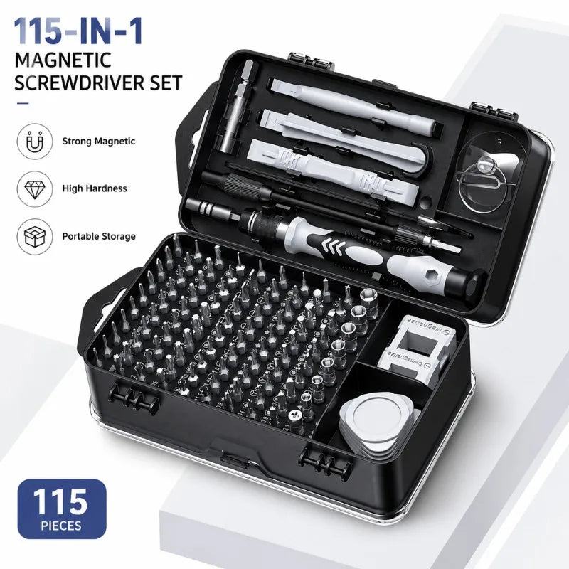 115 in 1 Magnetic Screwdriver Set High Hardness Bits Multi R