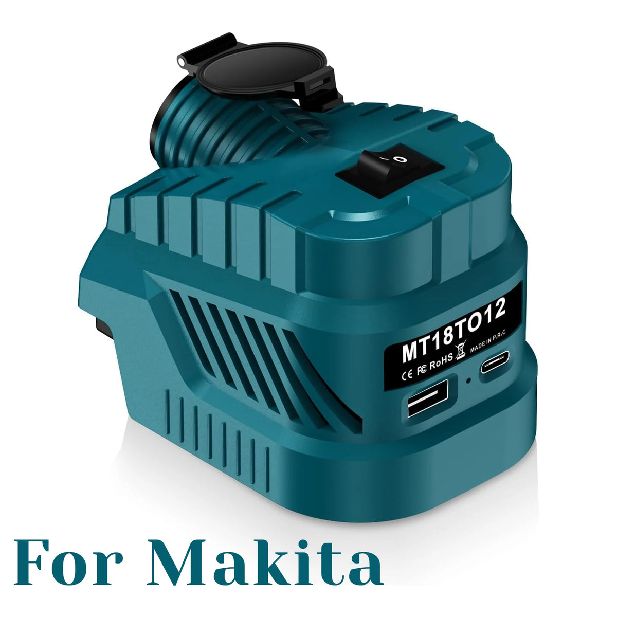 18V To 12V Step Down Buck Converter Fit For Makita/Milwaukee/Dewalt Battery 20A 240W Cigarette Lighter USB Type C Output