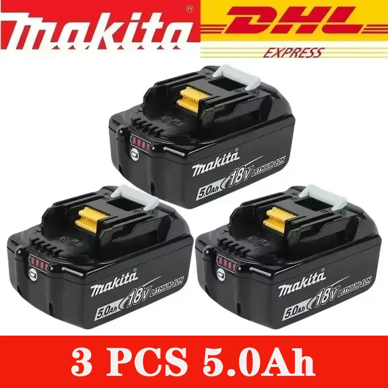 Original Makita 18V Battery Rechargeable Power Tool Makita 18V Battery Replaceable 5Ah/6Ah Battery Lithium-ion 1850 BL1860B 6A