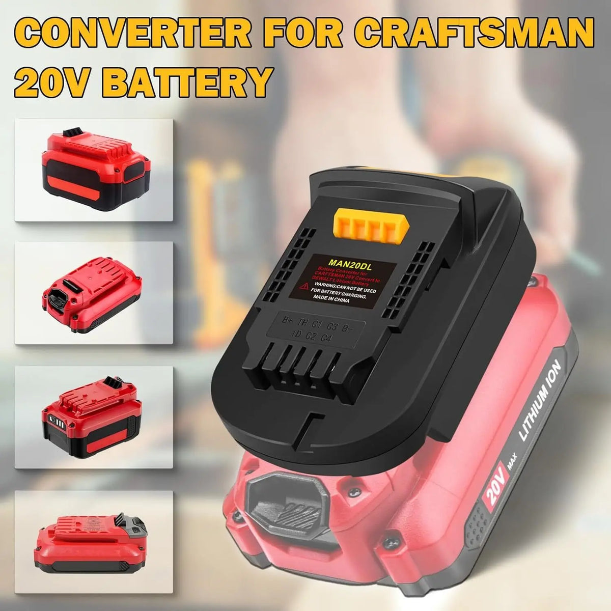 Adapter for Stanley New Fatmax V20 20V SB202 SB204 SB206 Bat