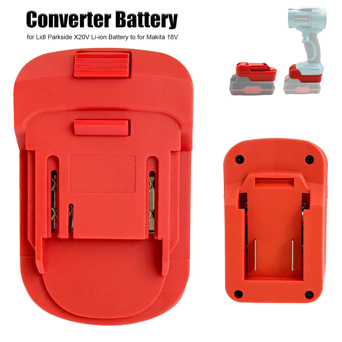 NEW Battery Adapter Convert for Lidl Parkside X20V Team Li-i