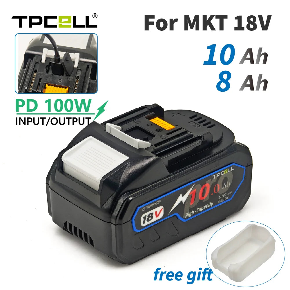 TPCELL PD100W 8Ah/10Ah For MAKITA 18V with USB-C Connector 2