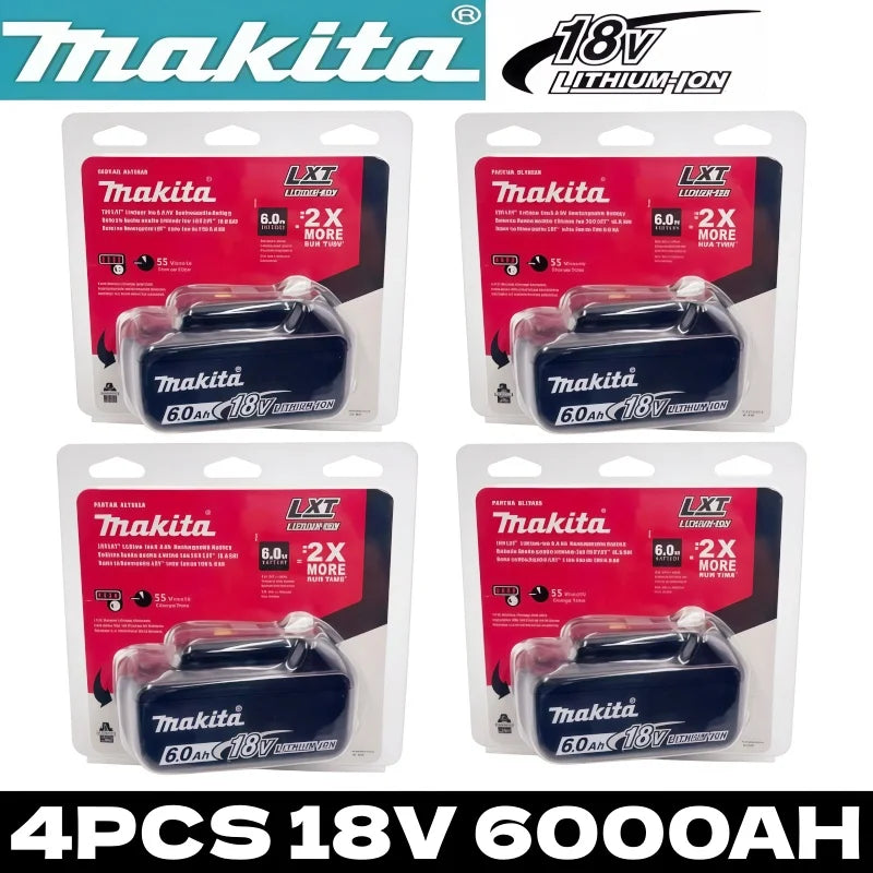 Genuine Makita 18V LXT 6.0Ah Li-ion Rechargeable Battery Replacement for BL1840 BL1850 BL1860 Power Tool Battery