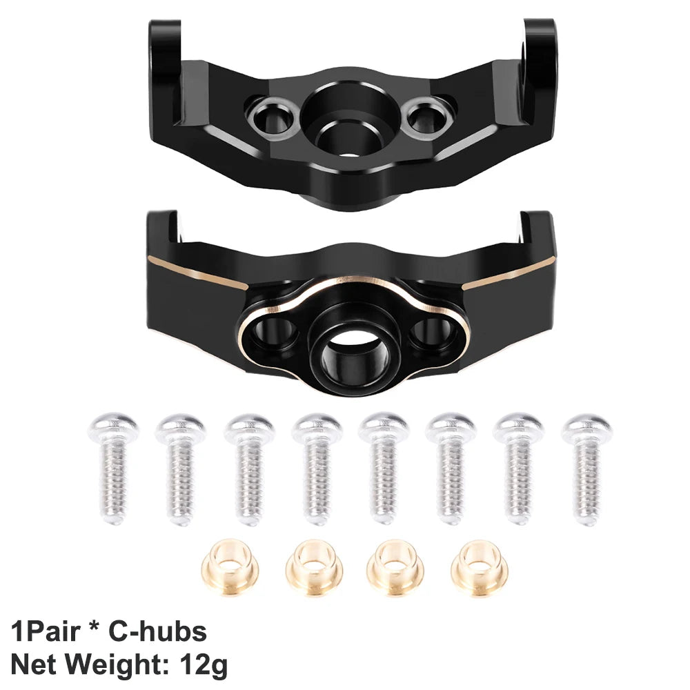 AXSPEED TRX4M Brass Weight Steering Link Blocks Knuckle Diff Cover Caster Blocks Hex Adapter for 1/18 TRX4M Upgrade Parts