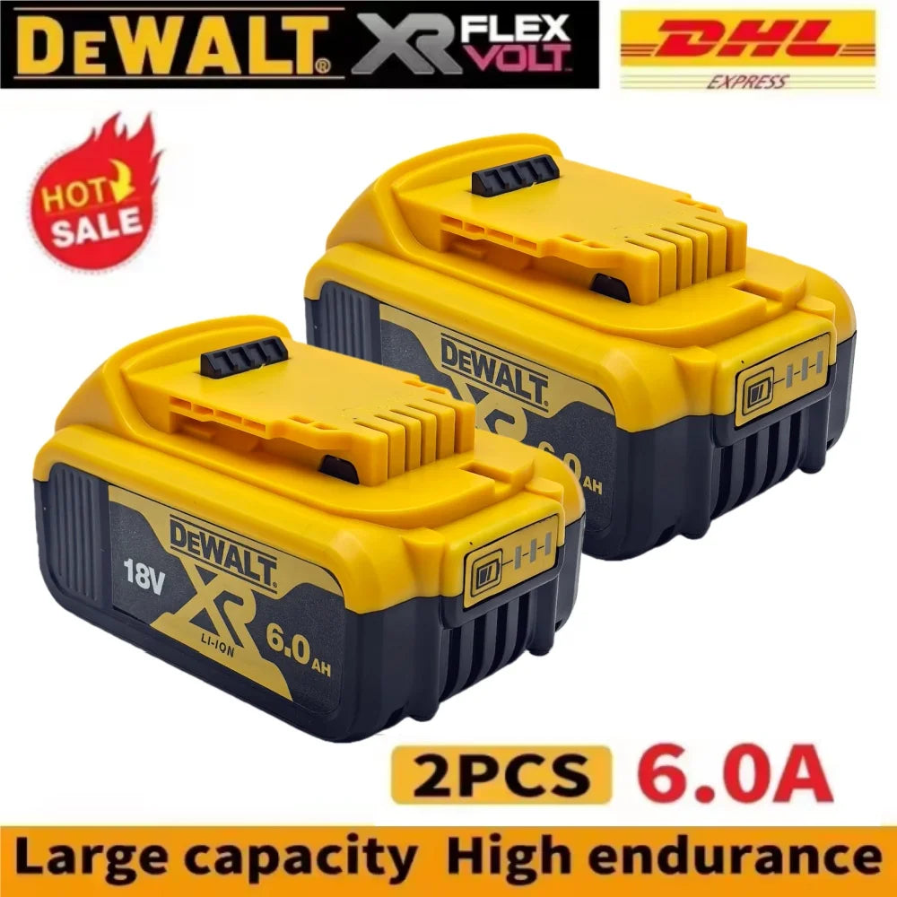 DEWALT Original 18V 6Ah Battery for DCB182 DCB200 DCB606 DCD805 Compatible with Dewalt Power Tools Outillage
