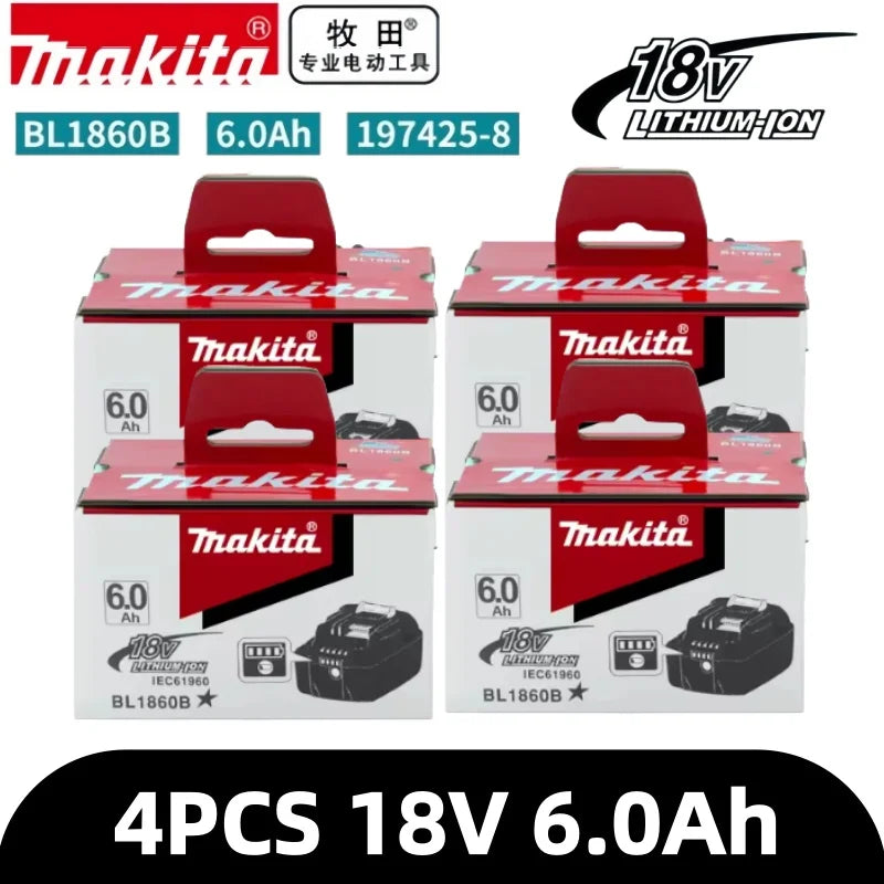 100% Original 6AH Makita BL1860 18V Battery Power Tools Li-ion Replacement LXT BL1850 BL1840 for 18V Screwdriver with BMS 18V