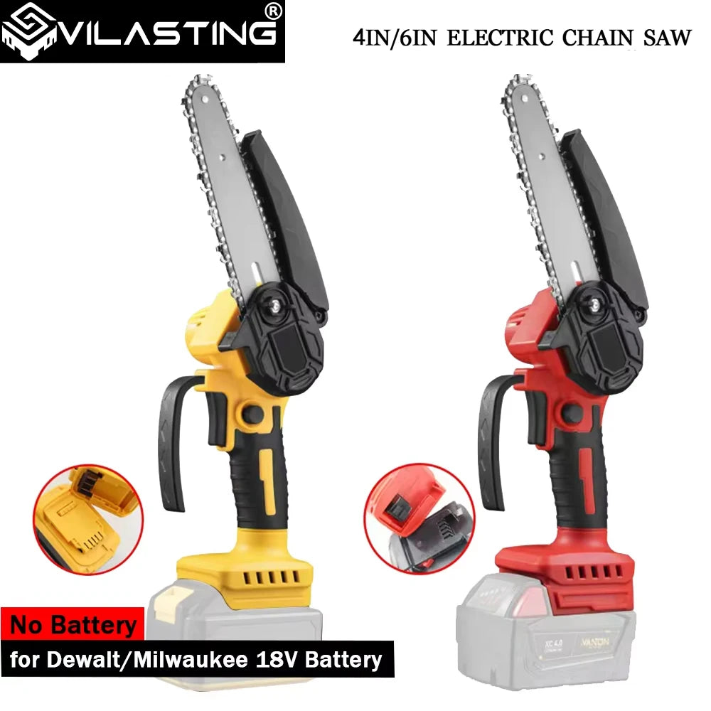 VILASTING Mini Chainsaw 4/6Inch Cordless Woodworking Garden 