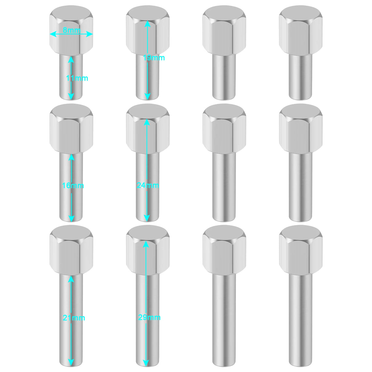 AXSPEED 4PCS 12mm Hex Wheel Hub Drive Adaptor Extension Colu