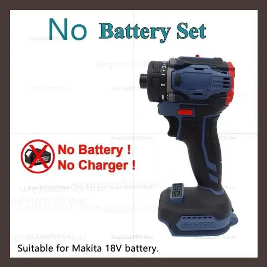 Brushless Electric Screwdriver 1/4 Inch 4000RPM Dual Speed Cordless Drill 18V Battery for Home DIY Furniture Assisting