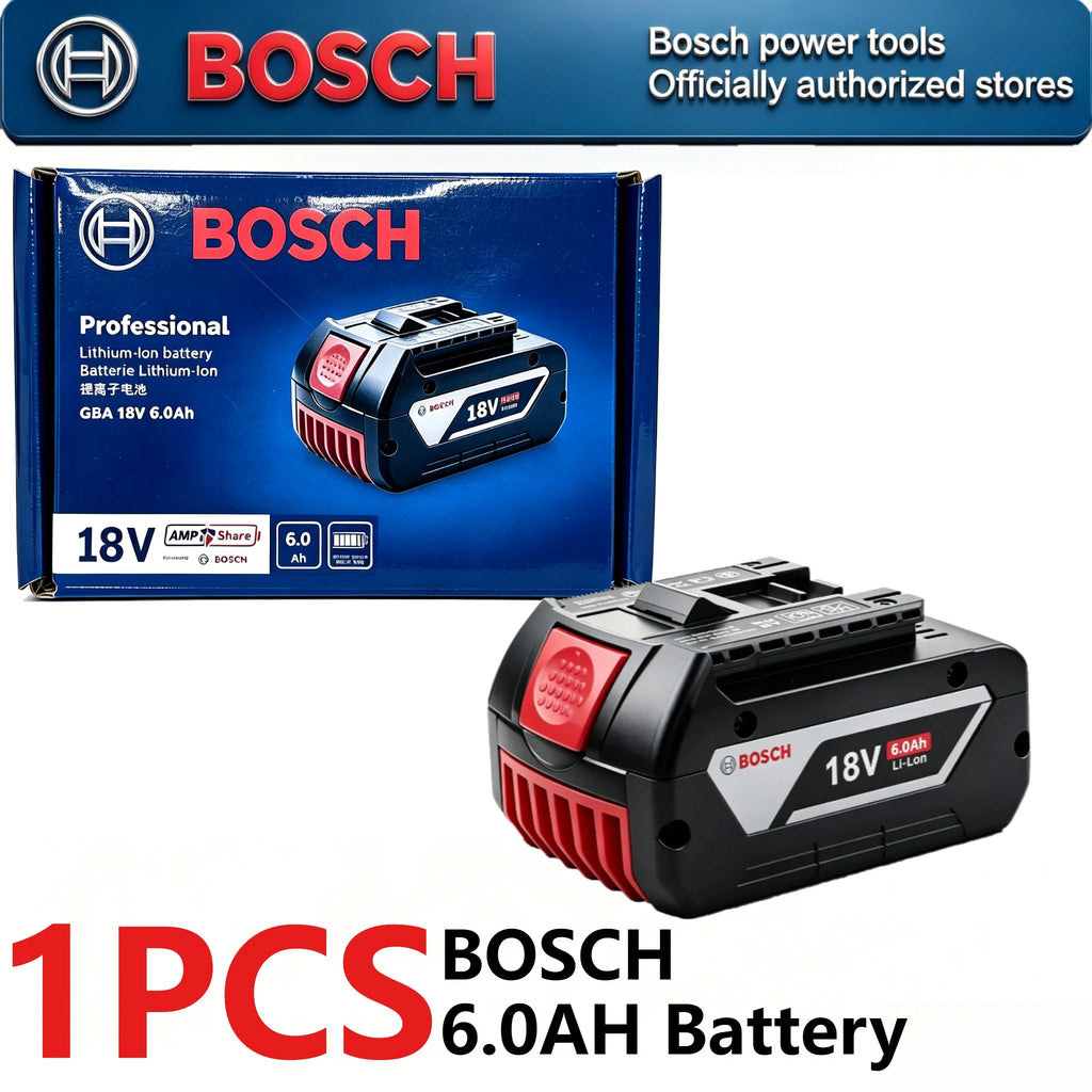 New Original BOSCH 18V Lithium Battery GBA18V6.0 High Capacity Power Pack for Bosch Cordless Drill Grinder Impact Wrench Tools