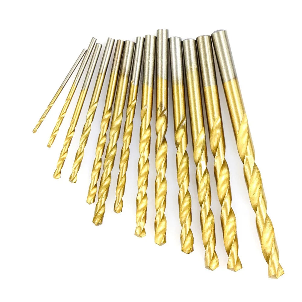 13PCS Drill Bit Set High-Speed Steel Drill Kit Impact Quick Change Drill Kit for Glass Metal Tile Concrete Masonry Electric Tool