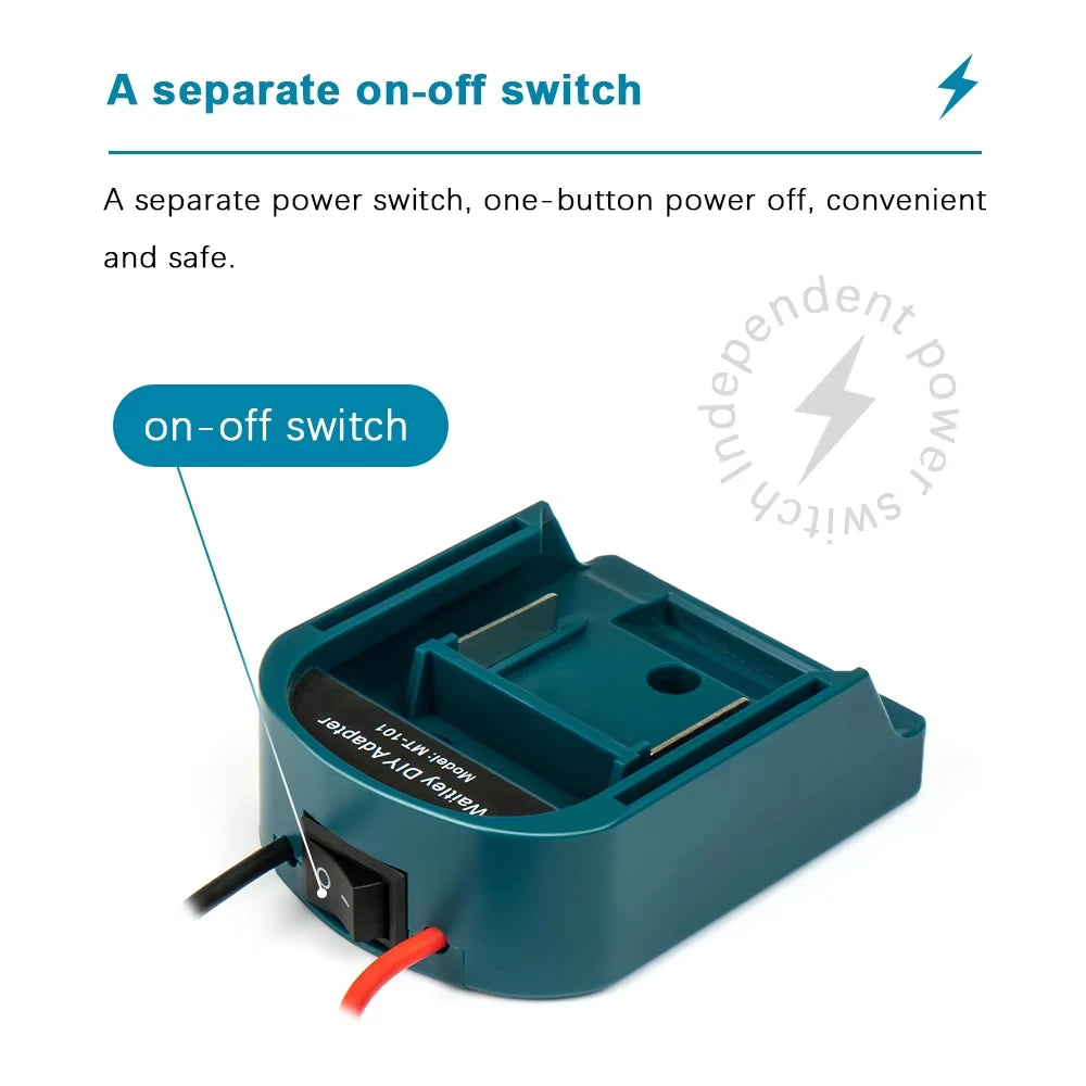 External Battery Adapter Converter for Makita 14V/18V Batter