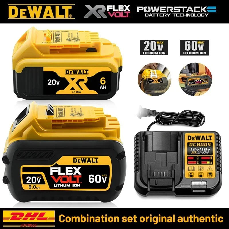 DeWALT 100% Original Battery 20V/60V 6Ah 9Ah MAX FlexVolt fo