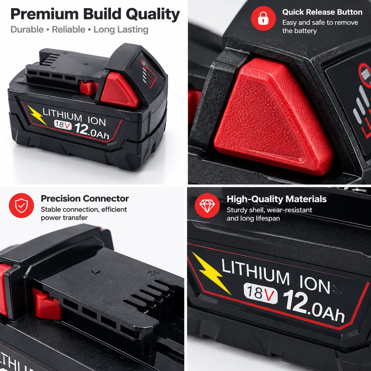 2026 new style For Milwaukee M18 Power Tool Battery Charger 