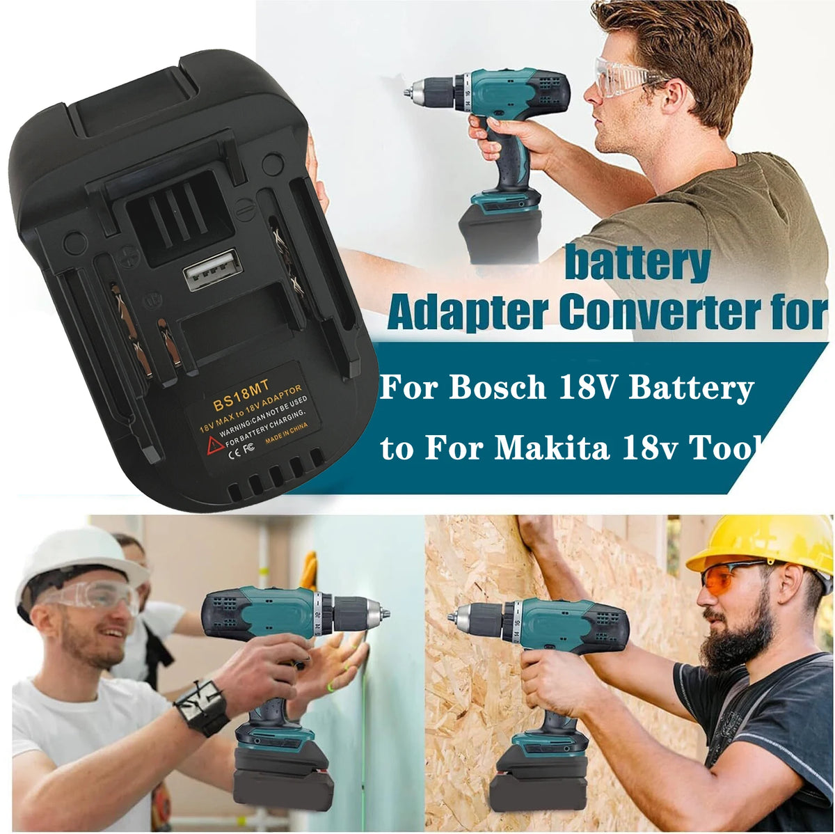 BS18MT Battery Adapter for Bosch 18V Li-Ion Batteries Conver