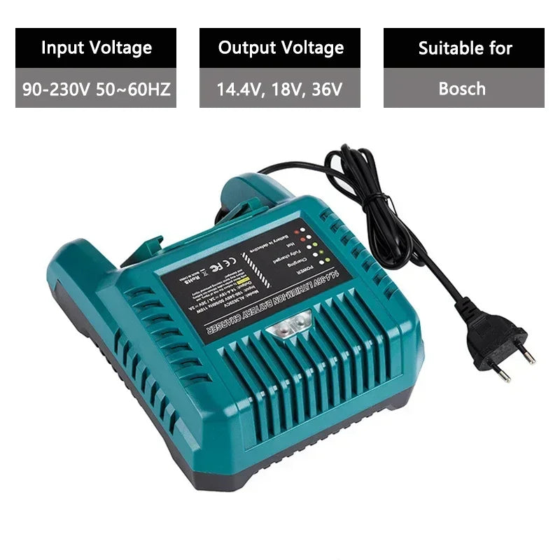 For BOSCH 36V Charger Rechargeable Batteries Li-ion Replacem
