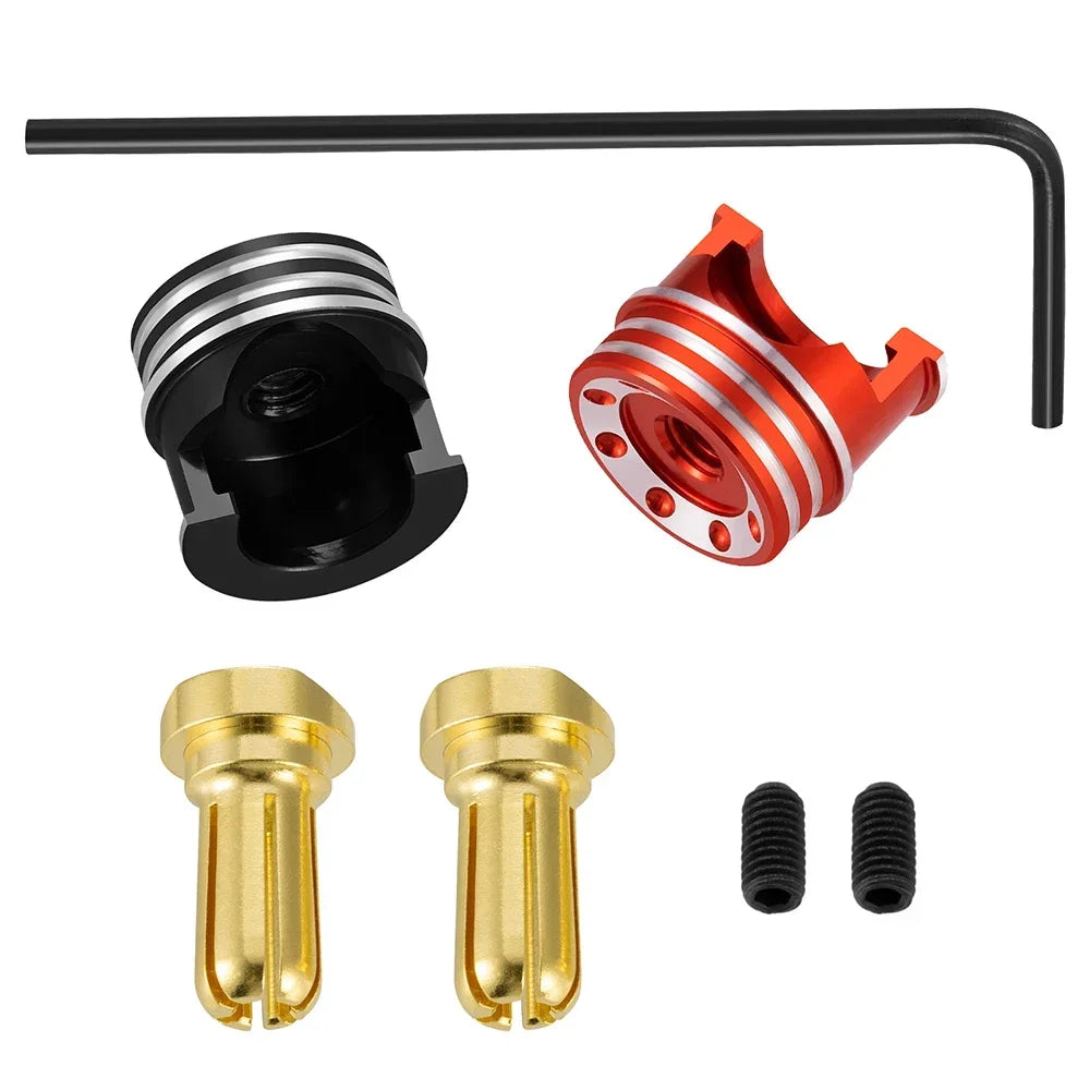 AXSPEED Metal Heatsink Bullet Plug Grips 4/5mm Banana Connectors Set for Electric Screwdriver RC Model Car Tools