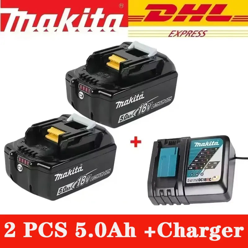 Original Makita 18V Battery Rechargeable Power Tool Makita 18V Battery Replaceable 5Ah/6Ah Battery Lithium-ion 1850 BL1860B 6A