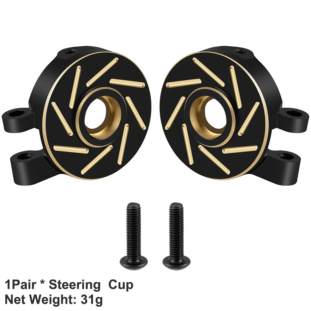 AXSPEED TRX4M Brass Weight Steering Link Blocks Knuckle Diff Cover Caster Blocks Hex Adapter for 1/18 TRX4M Upgrade Parts