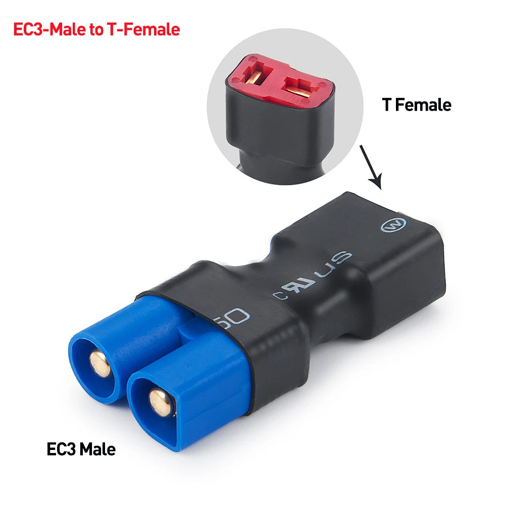 YEAHRUN Adapter EC3 EC5 T TRX to XT60 T Deans Female Male Connectors Banana Plug RC Lipo Battery Control Parts DIY