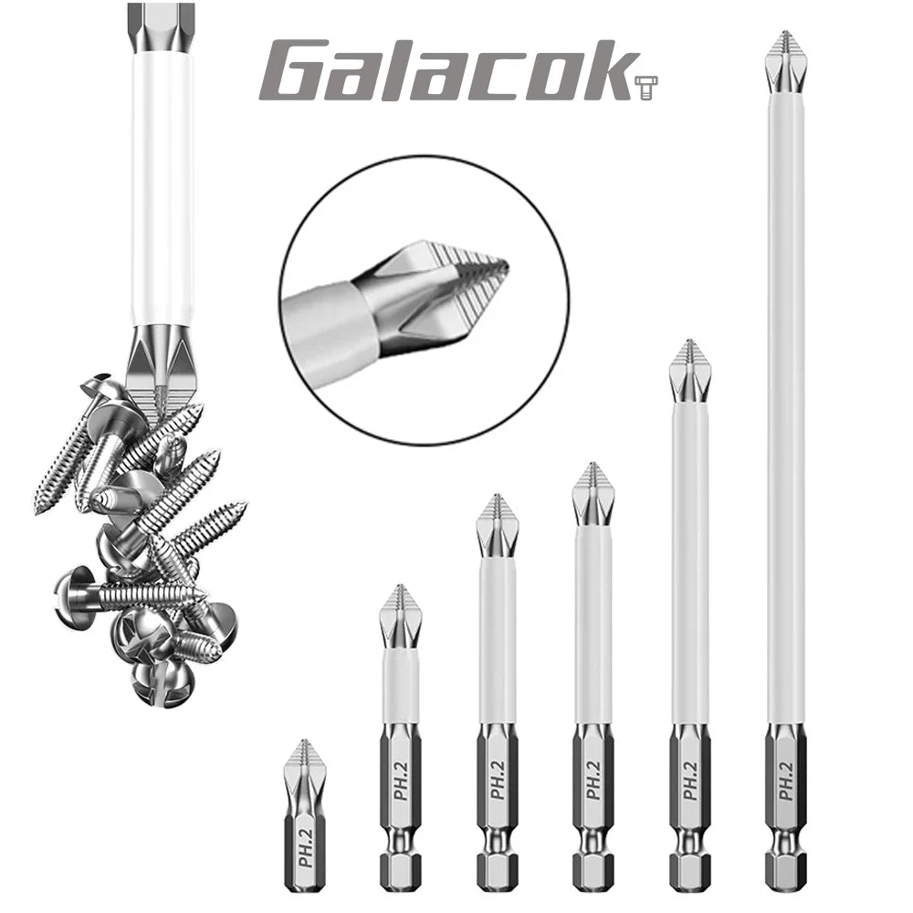 6 PCs Non-Slip Magnetic Cross Head Household Electric Driver