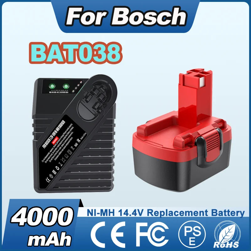 Powtree 14.4V For Bosch Battery BAT038 4000mAh NI-MH Power T