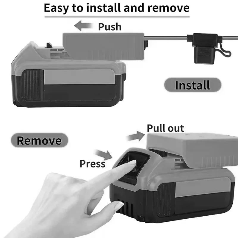 Power Wheels Adapter Battery Adapter For Dewalt/Milwaukee 18