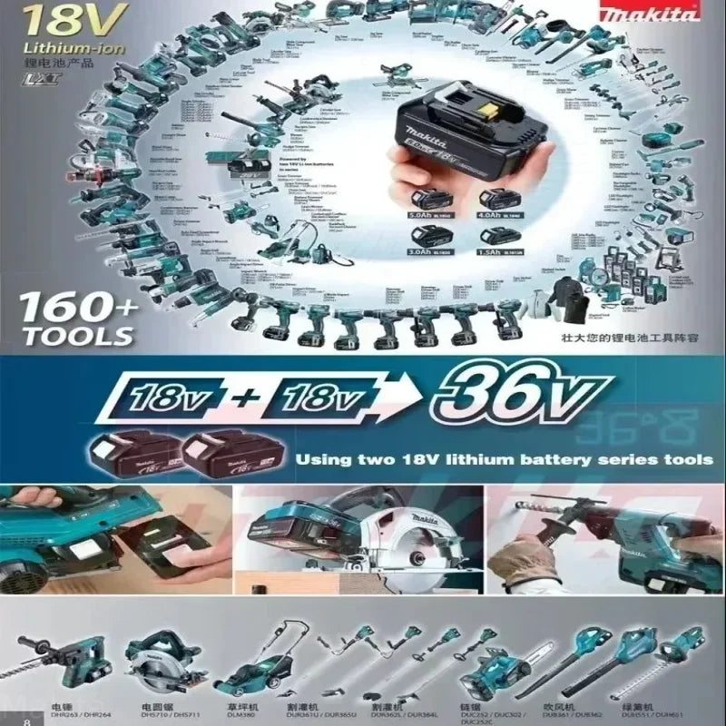 Makita 18V Battery for Makita 18V 6Ah Power Tools The 18V Ma