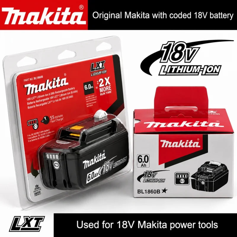 2026 New Makita 6Ah for Makita 18V Power Tool Battery BL1840