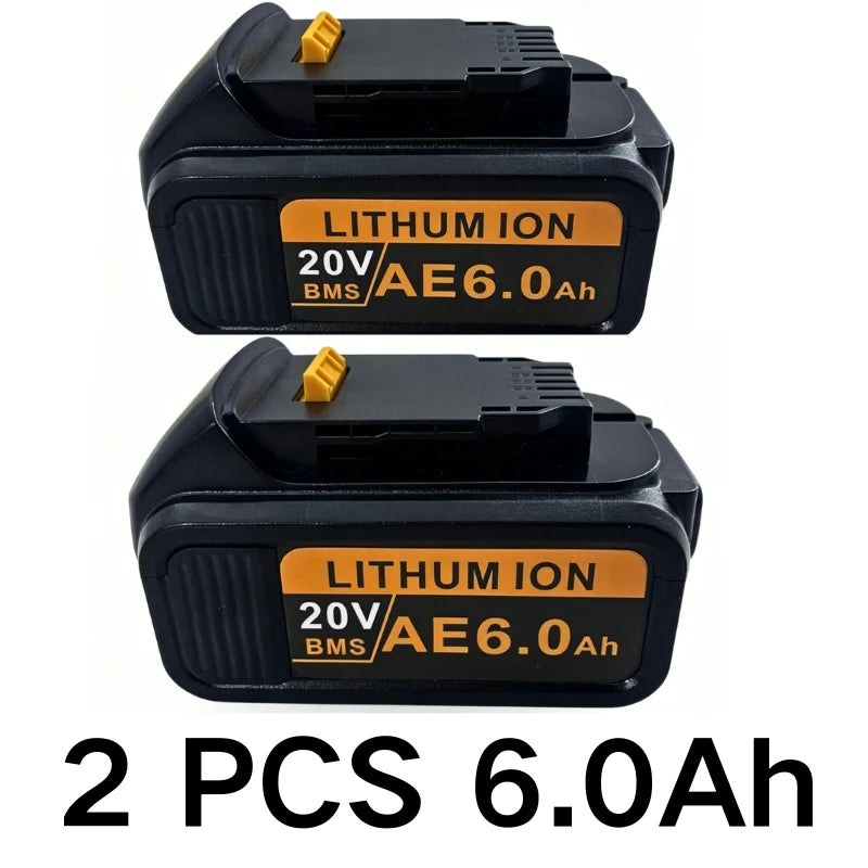 20V For DeWalt 12Ah/9Ah/8Ah/6Ah/3Ah Li-lon Battery Replacement DCB DCD DCF DCG series Power Tools+charger+electric drill