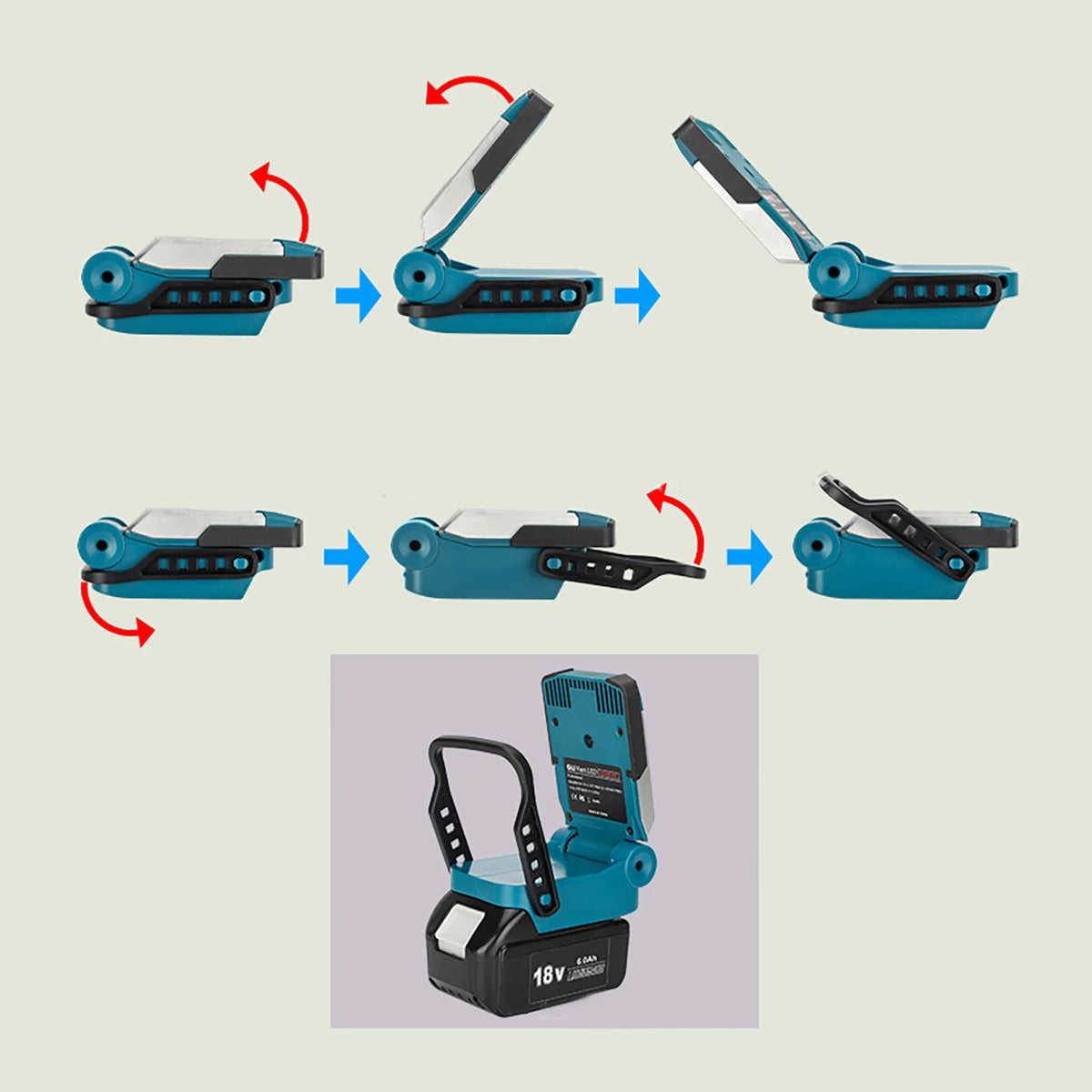 14.4-18V Li-ion Battery High Brightness Illumination Work Li