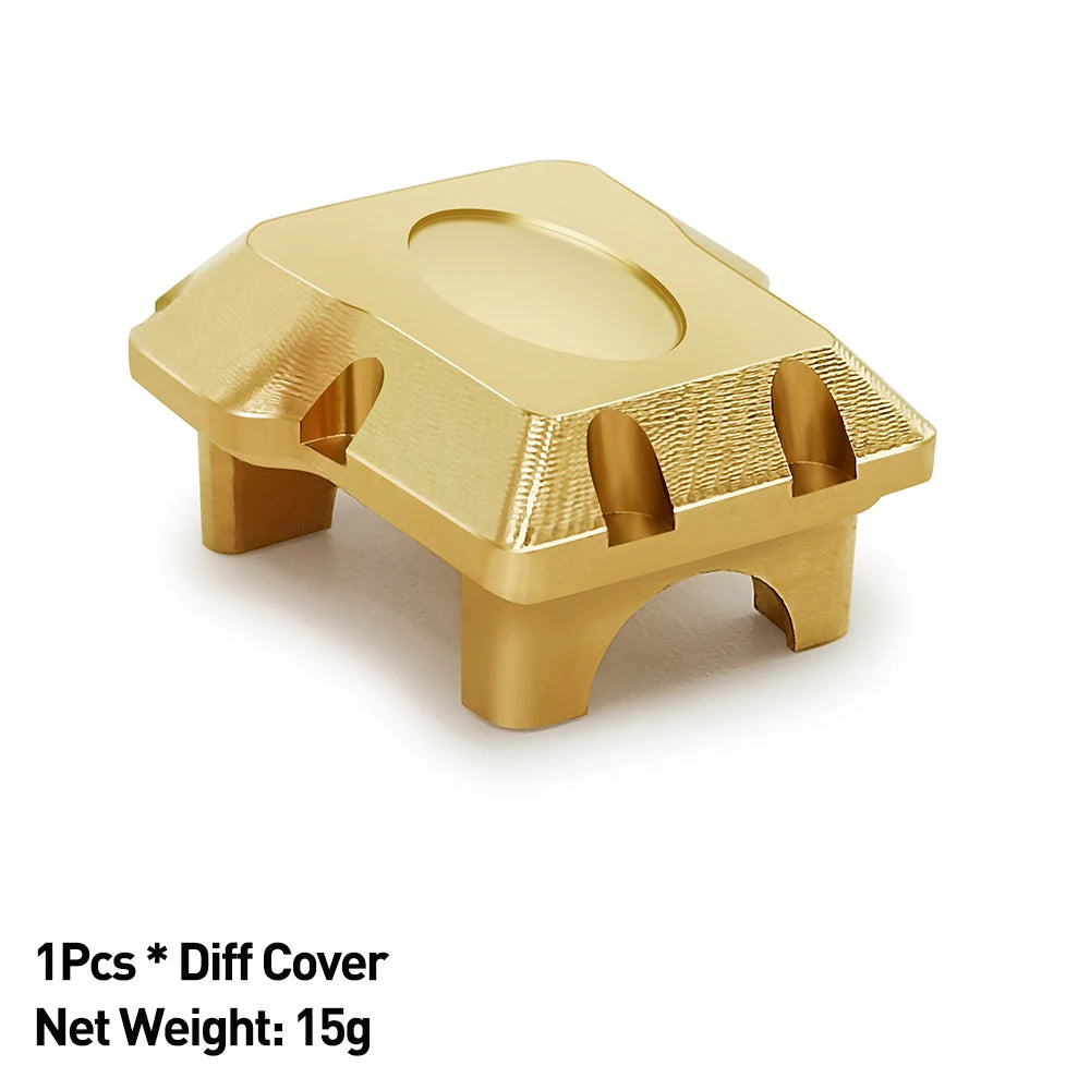 AXSPEED TRX4M Brass Weight Steering Link Blocks Knuckle Diff Cover Caster Blocks Hex Adapter for 1/18 TRX4M Upgrade Parts