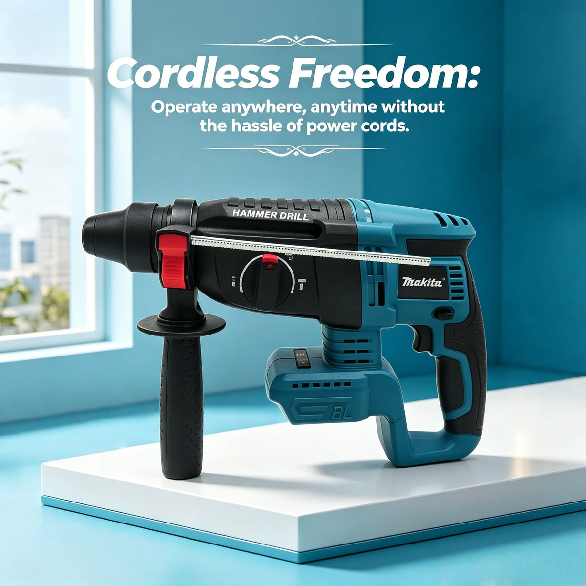 Makita Original 18V 26MM Brushless Hammer Drill Cordless Lit