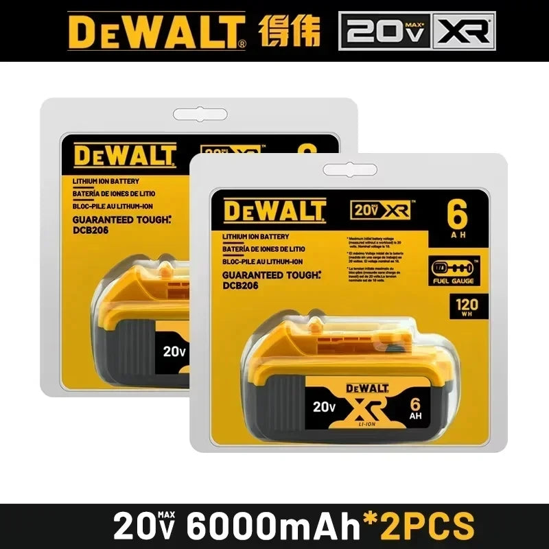 Dewalt 20V 6.0Ah Battery 5.0Ah Power Tool Replacement Battery Dewalt DCB206 DCB205 DCB1104 Charger Battery Bundle Available