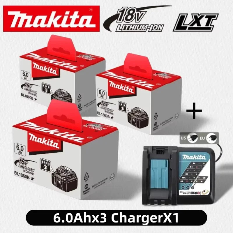 18V Makita Genuine Battery LED Display Rechargeable Tool Battery for Makita LXT Series Power Tool Battery & Charger