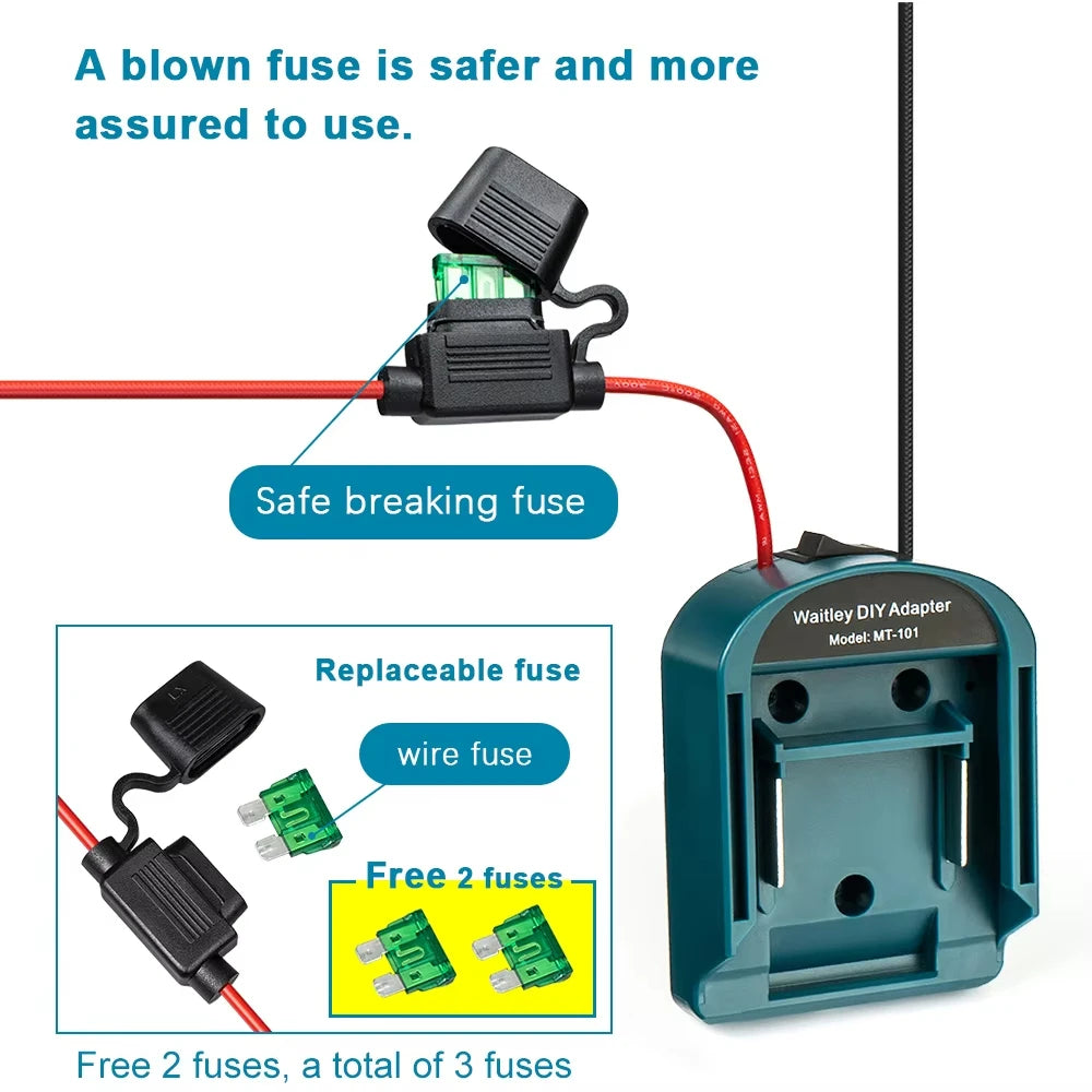External Battery Adapter Converter for Makita 14V/18V Batter