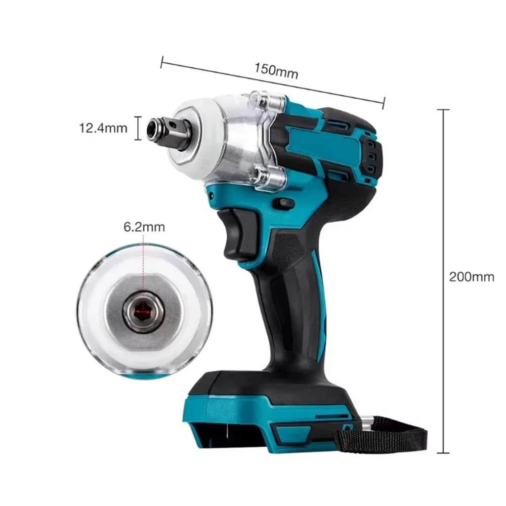 1/2 inch 520NM Brushless Cordless Electric Impact Wrench Pow