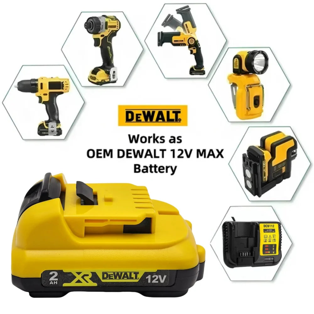 Authentic DEWALT lithium-ion battery dewalt 12V xr max LED b