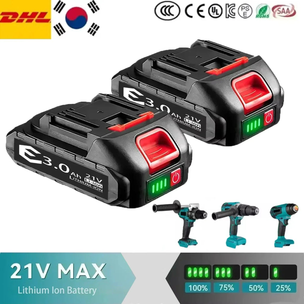 5S1P 21V Rechargeable Battery 128VF 3000mAh Lithium Ion Batt