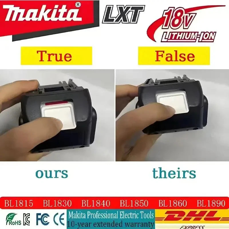 Makita Battery 9.0Ah 18V LXT Lithium-Ion BL1860B DDF487 BL18