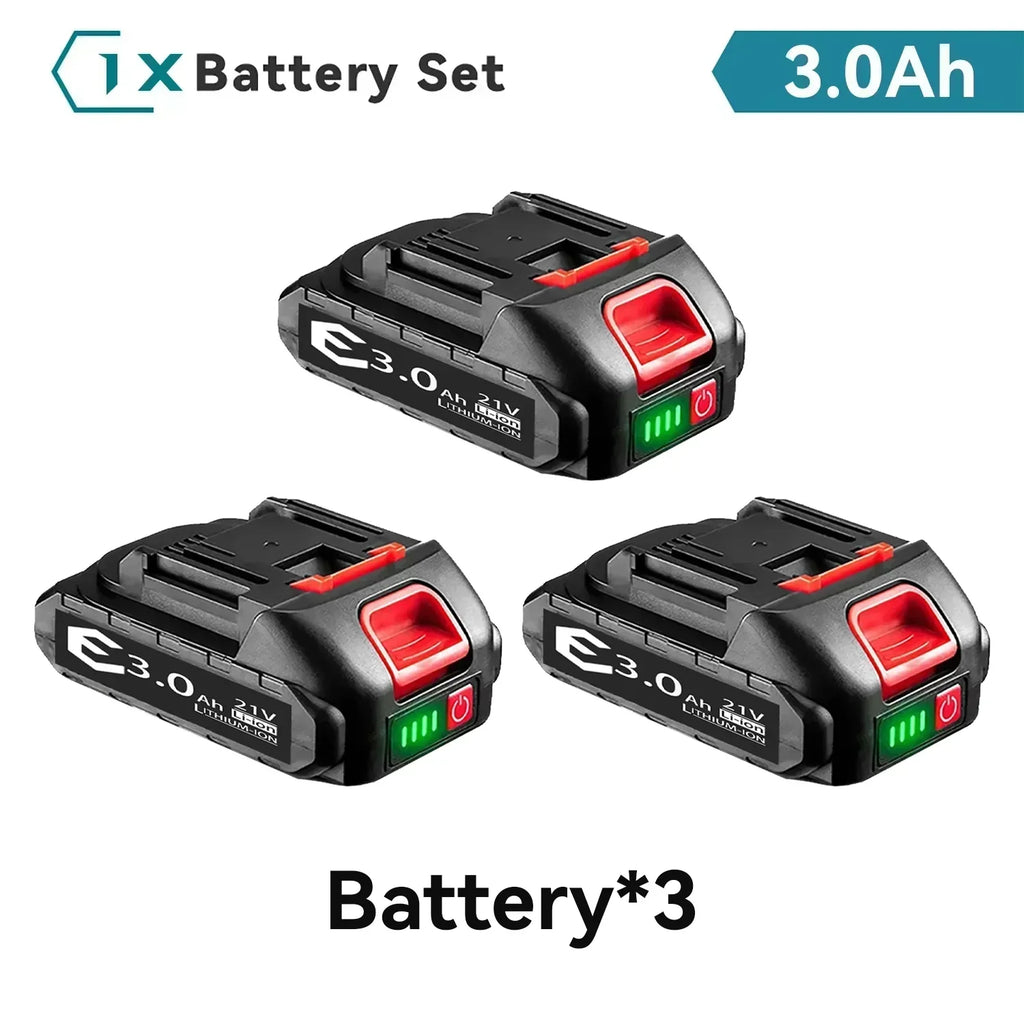 5S1P 21V Rechargeable Battery 128VF 3000mAh Lithium Ion Battery for Makita Electric Power Tool Battery EU Plug