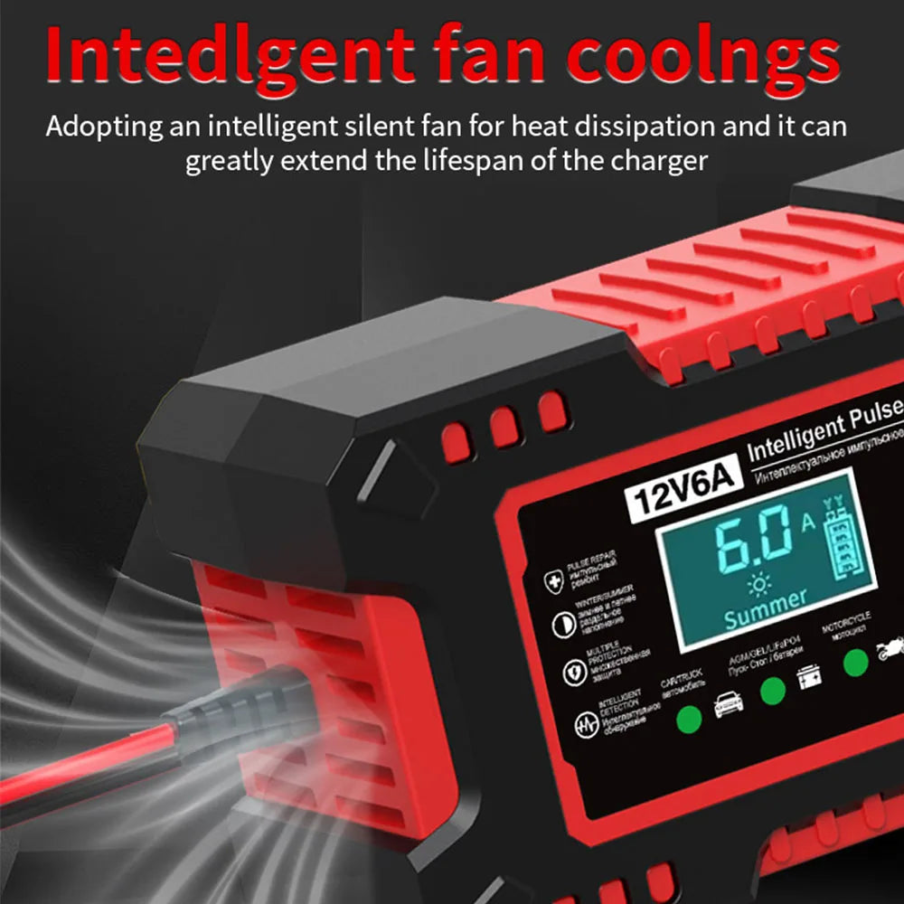Car Battery Charger Intelligent Smart Battery Charging Fast 