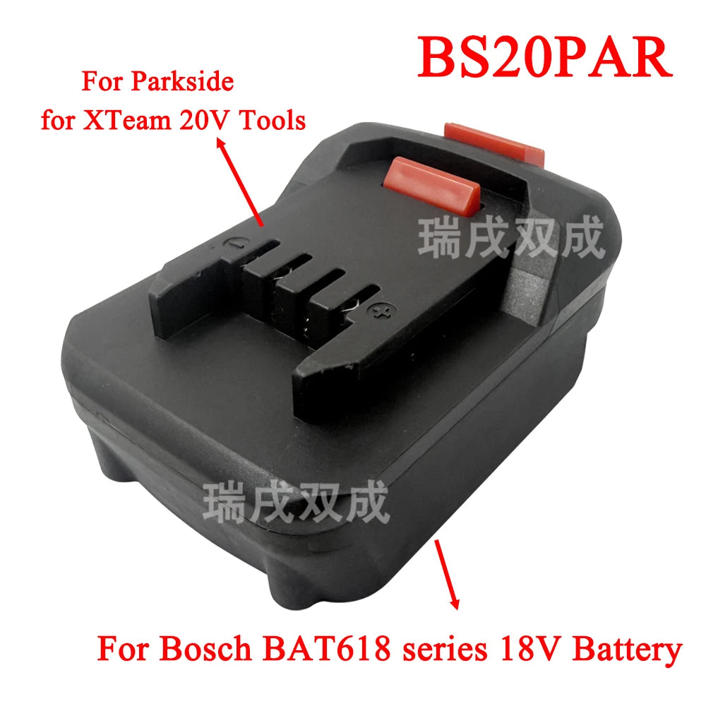 For Parkside XTeam 20V Power Tool Converter Adapter for Makita for Milwaukee for Dewalt for Einhell for Bosch 18V Li-ion Battery