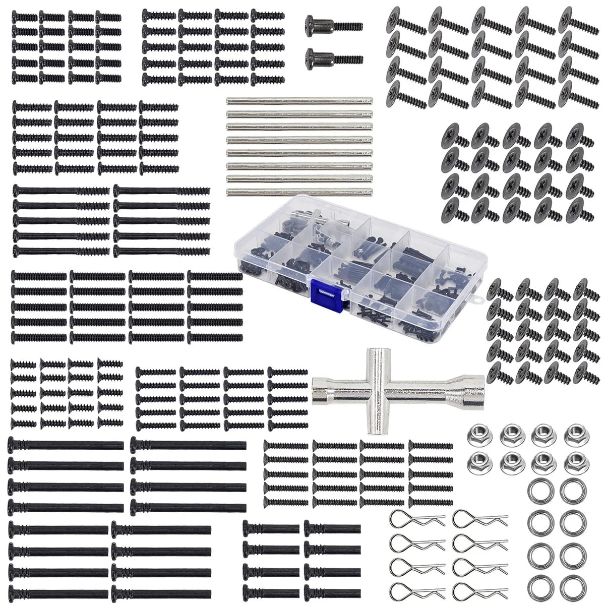 SCY 269-Piece RC Car Tool Kit With Screws Pins Bearings Nuts