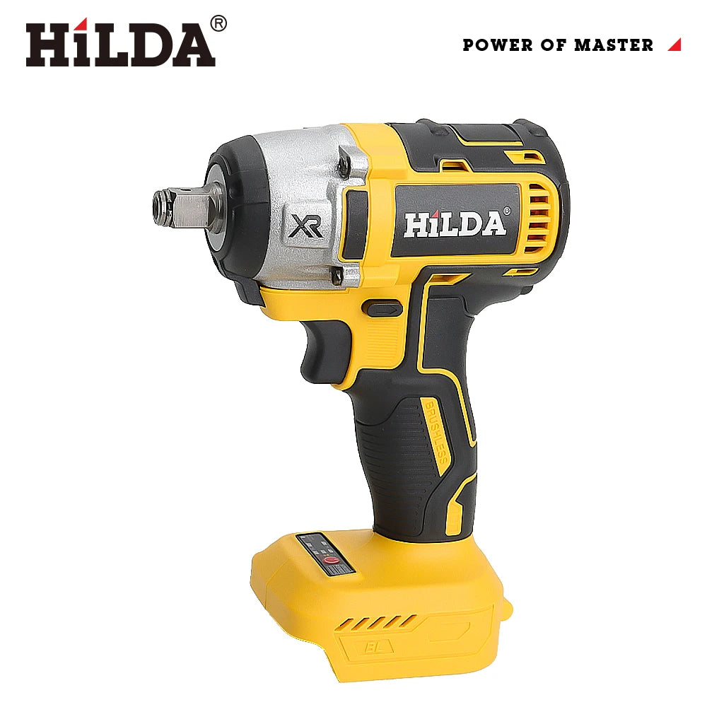 HILDA 1/2 Brushless Impact Wrench 1200N.m High Torque Electric Wrench Power Tool for Scaffolding Tire Repair For Makita Battery